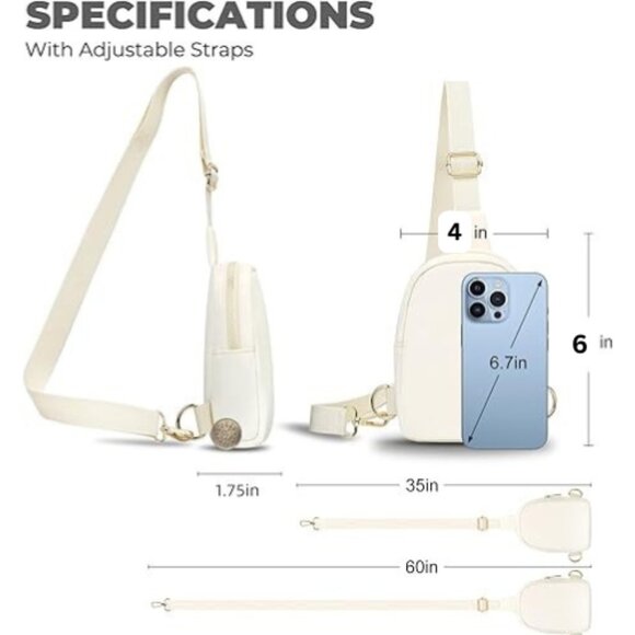 Sling Crossbody Unisex Trendy Chest Bag Adjustable shoulder Strap Women, Men - Picture 6 of 7